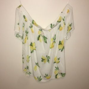White off shoulder lemon top